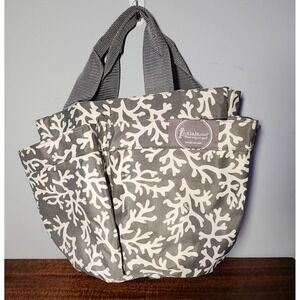 Initials Inc Shower Caddy Toiletries Bag Gray Coral